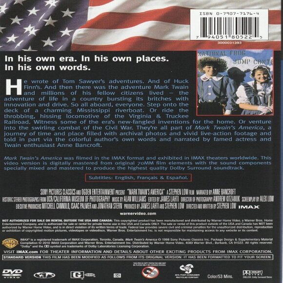 Mark Twain's America - 2010 DVD Video - Picture 2 of 2